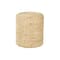 19" Brown Seagrass Handmade Woven Drum Accent Table